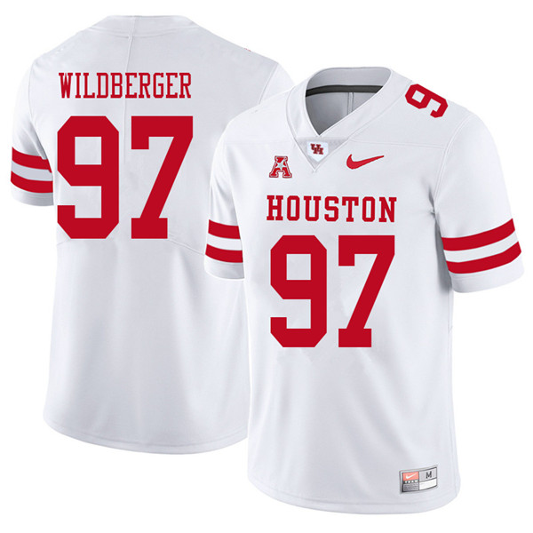 2018 Men #97 Nick Wildberger Houston Cougars College Football Jerseys Sale-White - Click Image to Close